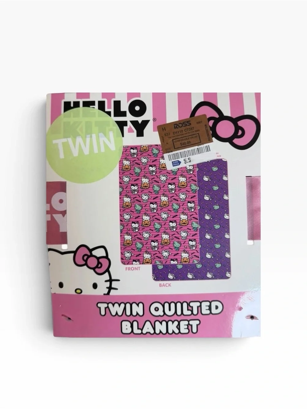 Hello Kitty Halloween Reversible Twin Quilted Blanket